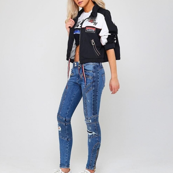 Tommy Hilfiger W/ Gigi Hadid Venice High-Waisted Skinny Jeans Size 26 NWT - Picture 2 of 16